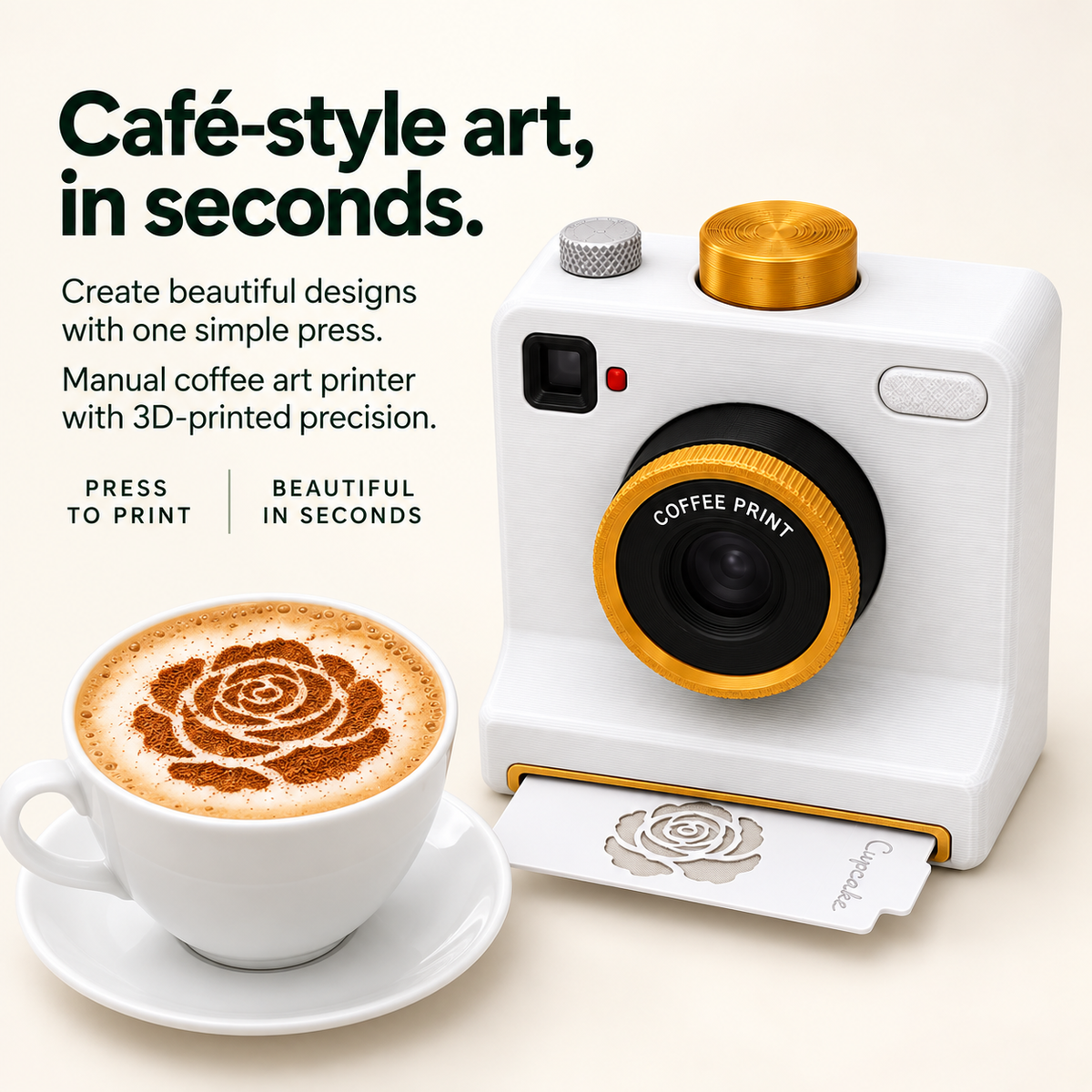 Coffee Art Stencil Maker – SipShutter Camera Design